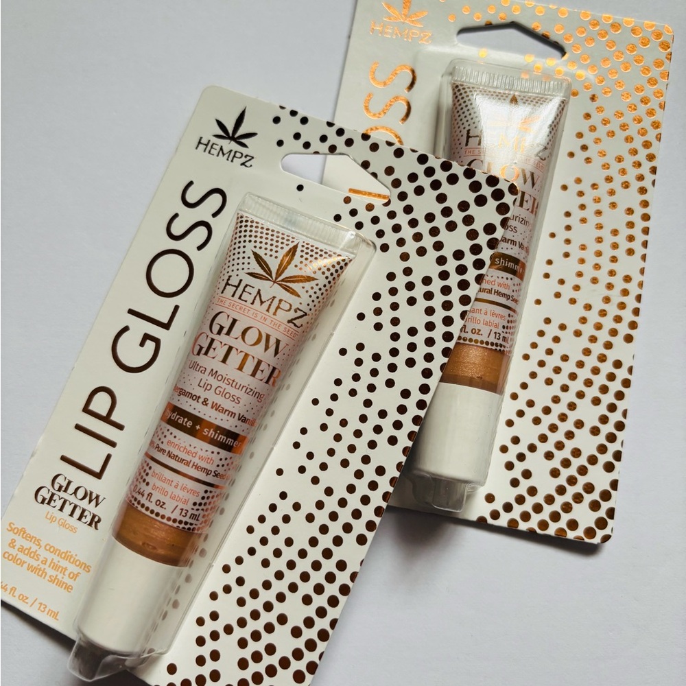 HEMPZ | Glow Better Lip Gloss | Bergamot & Warm Vanilla Hydrate Shimmer Bundle 2